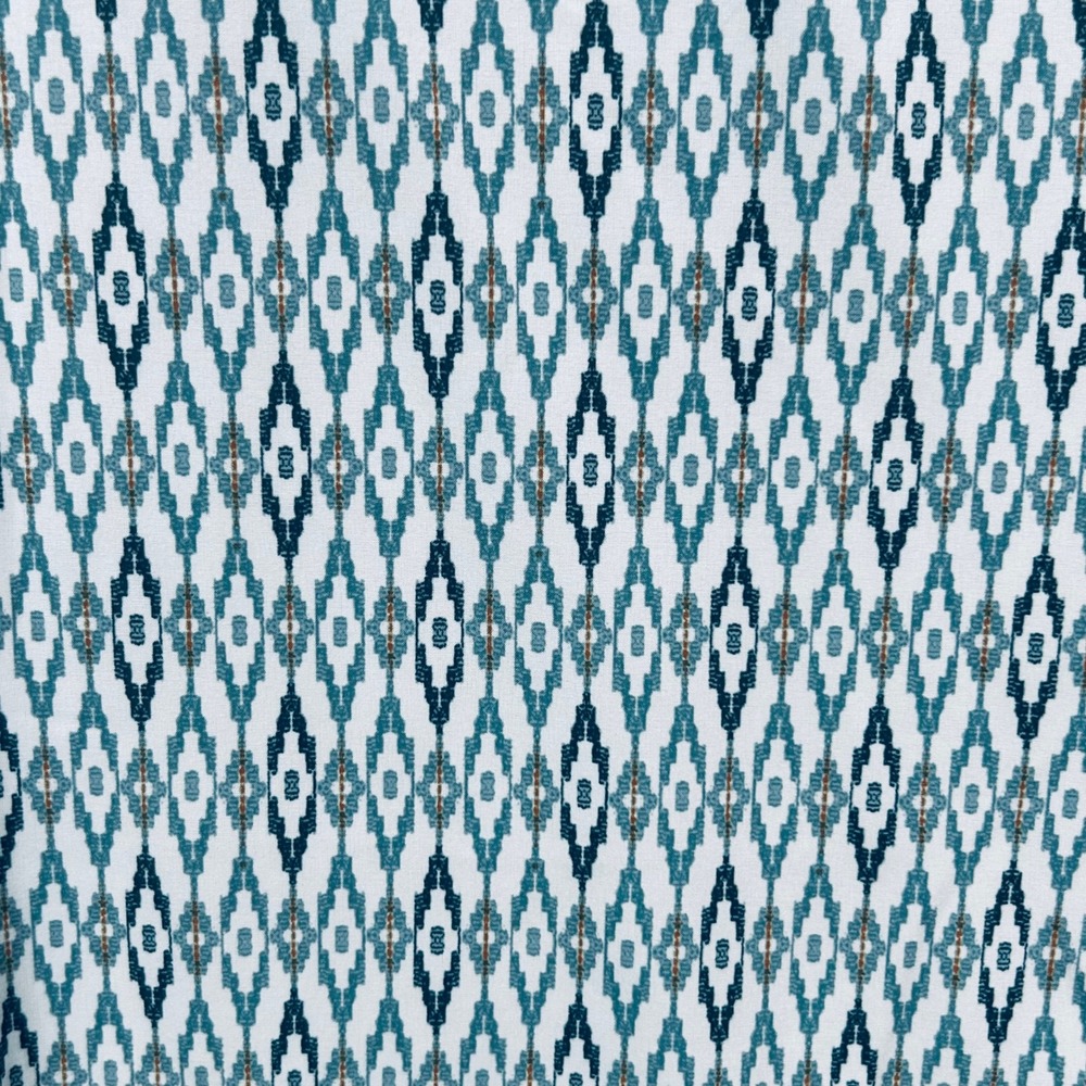 Eddie Bauer Midi Shirt Dress S Teal Geometric Tribal Sleeveless Athletic Outdoor - Picture 6 of 11